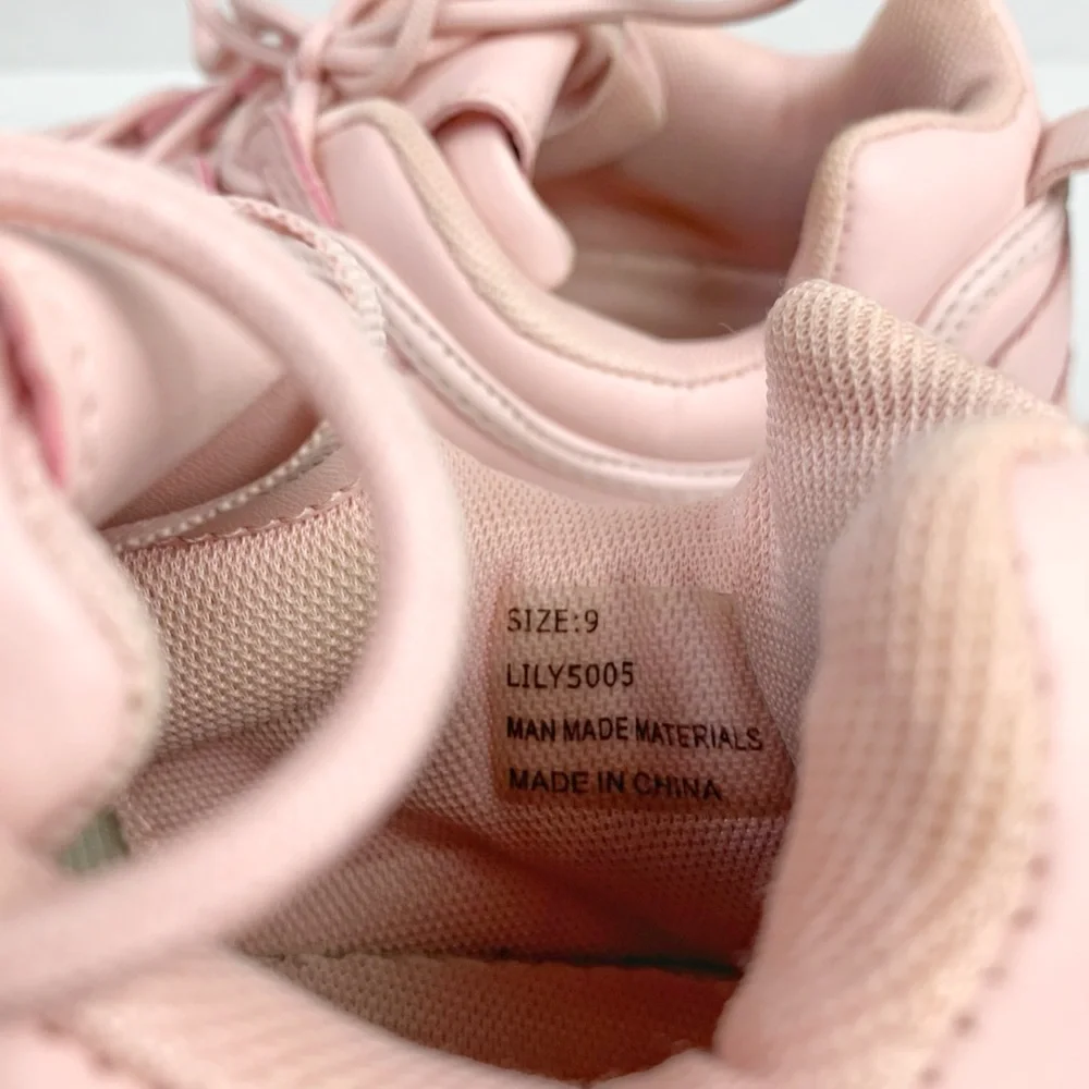 Lily 5000 Peach Platform Sneakers